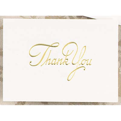 unprinted thank you notes and envelopes bulk large quantities ivory gold thank you laser inkjet
