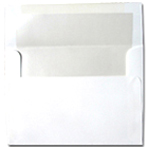white square double envelopes wedding, two envelope wedding set,square inner and outer wedding envelopes, traditional white square pearl foil lined envelopes