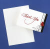 blank thank you cards black and red rose for inkjet printing