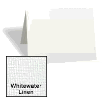 neenah classic linen avon brilliant white A-6 plain folded invitation 6 baronial announcement